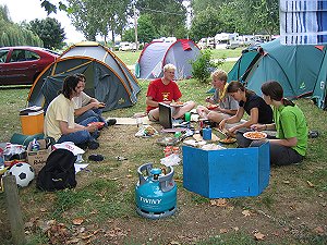 Op de camping...